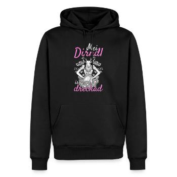 Damen Dirndl Ersatz Trachten Ersatz Bluse Kirmes - Männer Premium Bio Hoodie - Schwarz - Vorne - Nico (187cm)