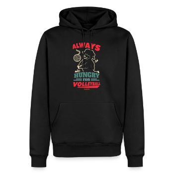Volleyball Beachvolleyball Geschenk Strand - Männer Premium Bio Hoodie - Schwarz - Vorne - Nico (187cm)