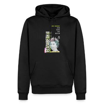 RIP Königin Elizabeth II., God Save the Queen, - Männer Premium Bio Hoodie - Schwarz - Vorne - Nico (187cm)