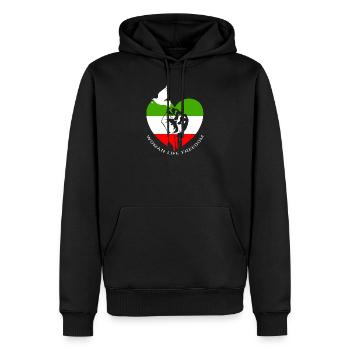 Woman Life Freedom - Männer Premium Bio Hoodie - Schwarz - Vorne - Nico (187cm)