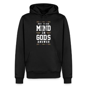 Bible Verses - Men’s Premium Organic Hoodie - black - Front - Nico (187cm)