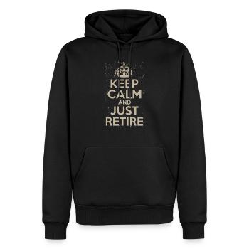 Rentner Sprüche & Geschenke Ruhestand - Männer Premium Bio Hoodie - Schwarz - Vorne - Nico (187cm)