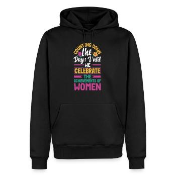 Nous célébrons les réalisations des femmes - Sweat à capuche Premium bio Homme - noir - Devant - Nico (187cm)