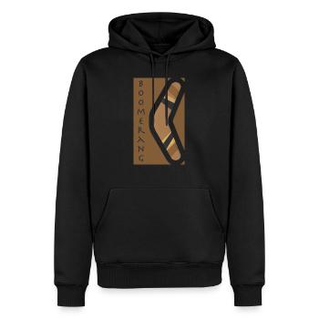 Bumerang boomerang - Männer Premium Bio Hoodie - Schwarz - Vorne - Nico (187cm)