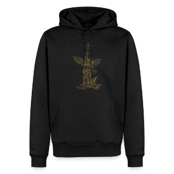 Michael Archange Saint Christian Angels Saint SNK - Sweat à capuche Premium bio Homme - noir - Devant - Nico (187cm)