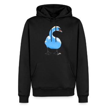 cygne - Sweat à capuche Premium bio Homme - noir - Devant - Nico (187cm)
