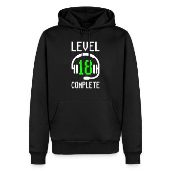 18th Birthday Headset Gamer Gaming - Sweat à capuche Premium bio Homme - noir - Devant - Nico (187cm)