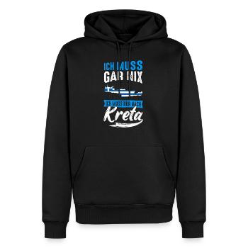 Kreta Griechenland Urlaub Sommerurlaub Urlauber In - Männer Premium Bio Hoodie - Schwarz - Vorne - Nico (187cm)