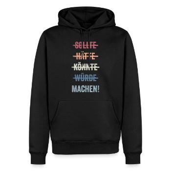 Sonniger Tag am Strand - Männer Premium Bio Hoodie - Schwarz - Vorne - Nico (187cm)