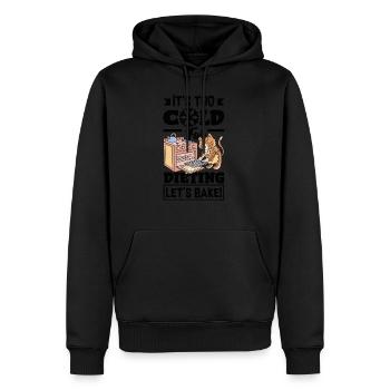Trop froid pour suivre un régime, cuisons le réconfort - Sweat à capuche Premium bio Homme - noir - Devant - Nico (187cm)