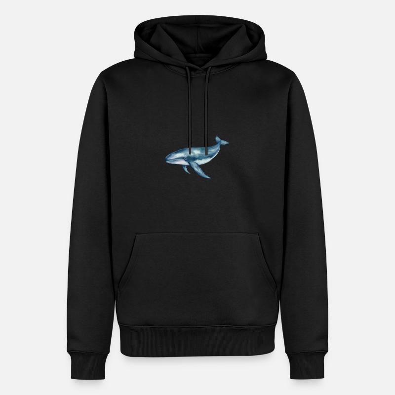 Pottwal - Männer Premium Bio Hoodie - Schwarz