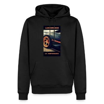 Freistil Car-Design - Männer Premium Bio Hoodie - Schwarz - Vorne - Nico (187cm)