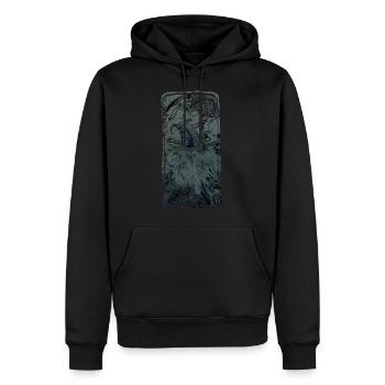 Raven - Men’s Premium Organic Hoodie - black - Front - Nico (187cm)