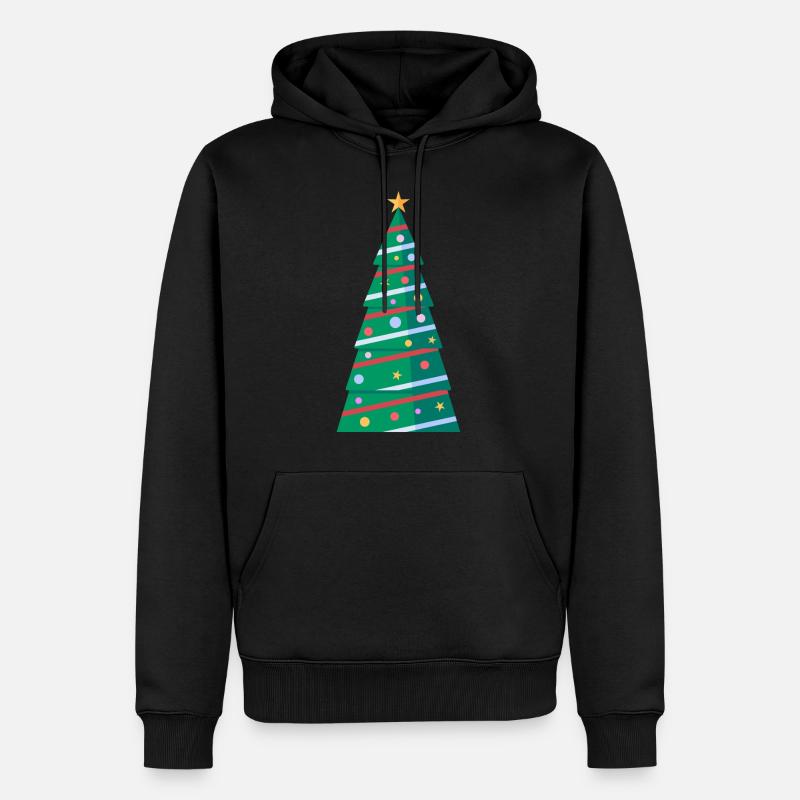arbre de Noël arbre de Noël sapin de Noël - Sweat à capuche Premium bio Homme - noir