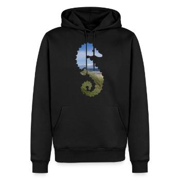 Seepferdchen Ostsee - Männer Premium Bio Hoodie - Schwarz - Vorne - Nico (187cm)
