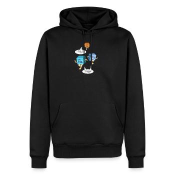 Periodensystemchemie Gag - Männer Premium Bio Hoodie - Schwarz - Vorne - Nico (187cm)
