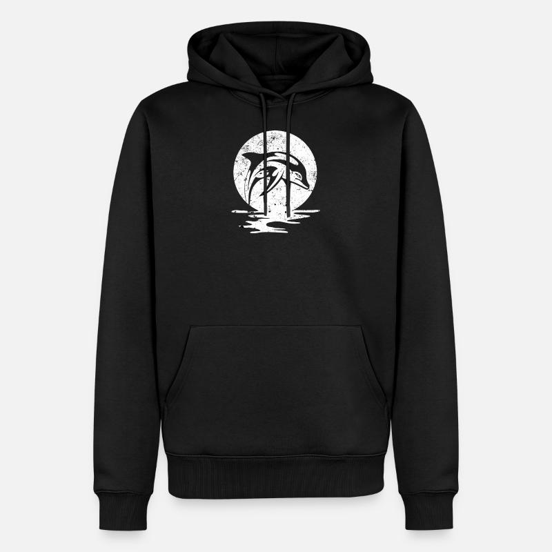 Delfin - Männer Premium Bio Hoodie - Schwarz