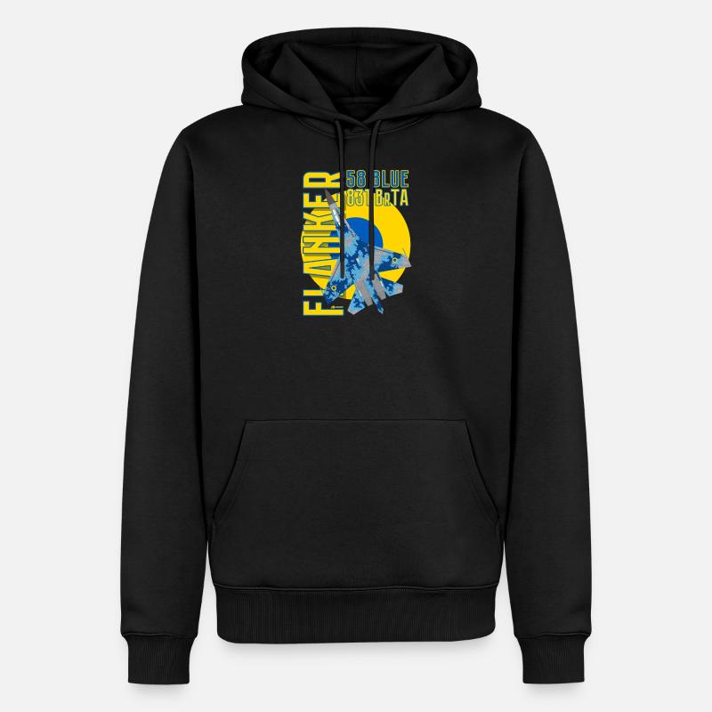FLANKER UKRAINE - AS2010 - Männer Premium Bio Hoodie - Schwarz