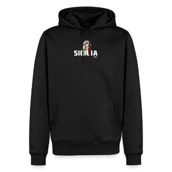 Sizilien Sicilia Sicilian Sicily Italy Italian - Männer Premium Bio Hoodie - Schwarz - Vorne - Nico (187cm)