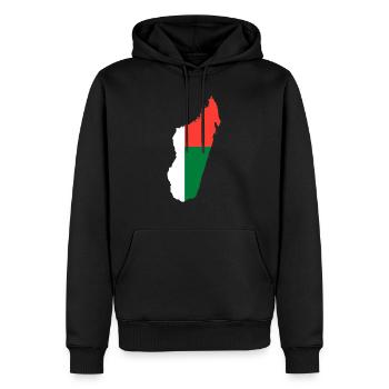 Madagaskar Landkarte Flagge Fahne - Männer Premium Bio Hoodie - Schwarz - Vorne - Nico (187cm)