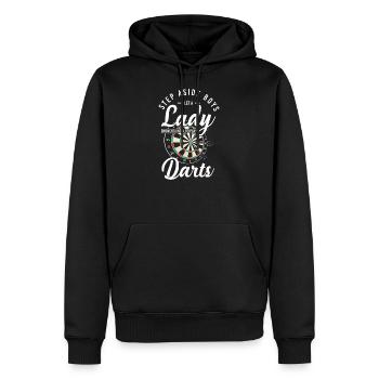 Dart - Sweat à capuche Premium bio Homme - noir - Devant - Nico (187cm)