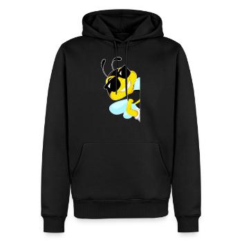 Bee Cool Honeybee Gift Idea - Men’s Premium Organic Hoodie - black - Front - Nico (187cm)