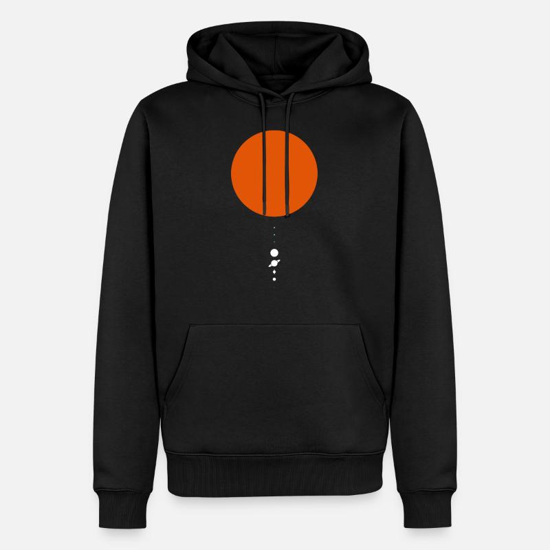 Big Sun Solar System - Männer Premium Bio Hoodie - Schwarz