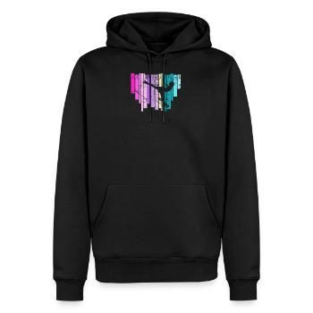 Rollkunstlaufen, Rollkunstläuferin in Flieger - Männer Premium Bio Hoodie - Schwarz - Vorne - Nico (187cm)