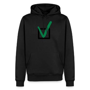 Coche symboles symboles - Sweat à capuche Premium bio Homme - noir - Devant - Nico (187cm)