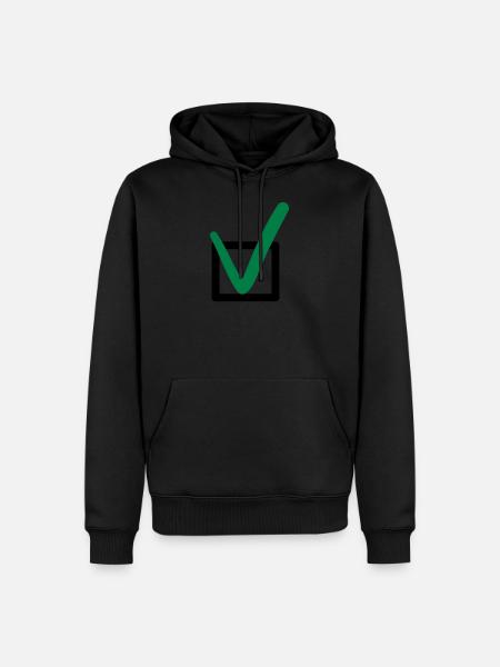 Häkchen Zeichen Symbole - Männer Premium Bio Hoodie - Schwarz