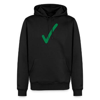 Häkchen Symbole Zeichen - Männer Premium Bio Hoodie - Schwarz - Vorne - Nico (187cm)