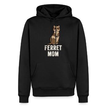 Furet Maman - Furet drôle, Furet mignon - Sweat à capuche Premium bio Homme - noir - Devant - Nico (187cm)