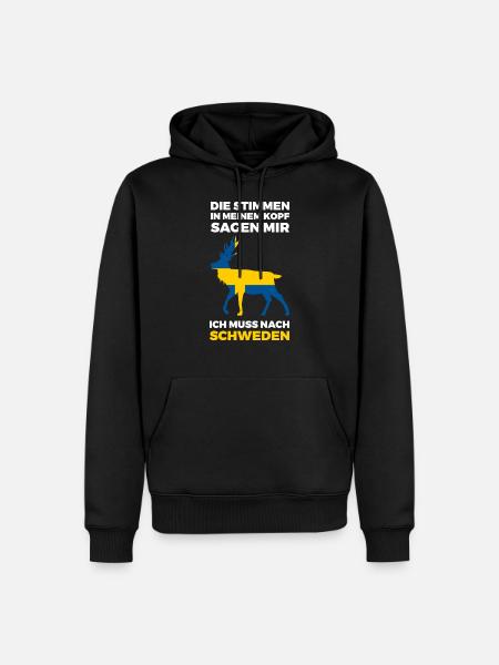 Schweden Schwedisch Skandinavien - Männer Premium Bio Hoodie - Schwarz