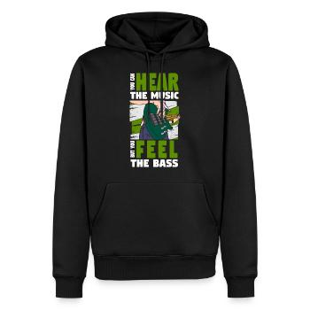 Bassist E-Bass Musik - Männer Premium Bio Hoodie - Schwarz - Vorne - Nico (187cm)
