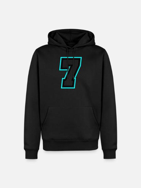 7 Number symbol - Men’s Premium Organic Hoodie - black