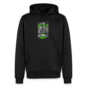 Né au motocross forcé à l'école - Sweat à capuche Premium bio Homme - noir - Devant - Nico (187cm)