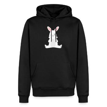 Rabbit Rabbit - Men’s Premium Organic Hoodie - black - Front - Nico (187cm)