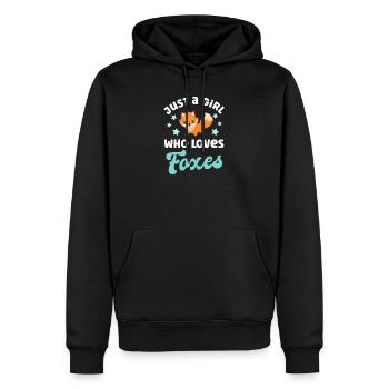 Fuchs Füchse - Männer Premium Bio Hoodie - Schwarz - Vorne - Nico (187cm)