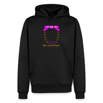Geburtstag im Jahr des Drachen für Portrait - Männer Premium Bio Hoodie - Schwarz - Vorne - Nico (187cm)