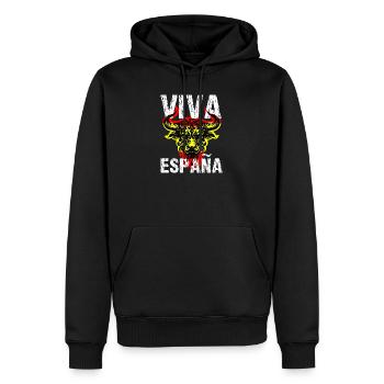 Viva Espana Lang lebe Spanien Torro Fan Design - Männer Premium Bio Hoodie - Schwarz - Vorne - Nico (187cm)