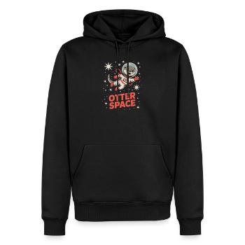 Otter Space - Männer Premium Bio Hoodie - Schwarz - Vorne - Nico (187cm)