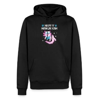 Hanukah Chanukkah Hanukkah - Männer Premium Bio Hoodie - Schwarz - Vorne - Nico (187cm)