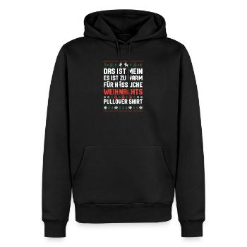 Zu warm für hässliche Weihnachtspullover - Männer Premium Bio Hoodie - Schwarz - Vorne - Nico (187cm)