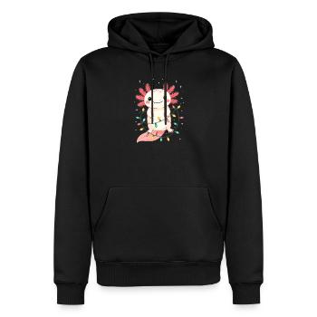 Axolotl Weihnachten Weihnachtspullover lustig süß - Männer Premium Bio Hoodie - Schwarz - Vorne - Nico (187cm)