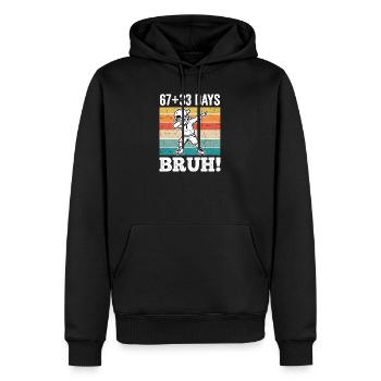 100 jours d’école en taponnant le soleil vintage de Boy - Sweat à capuche Premium bio Homme - noir - Devant - Nico (187cm)