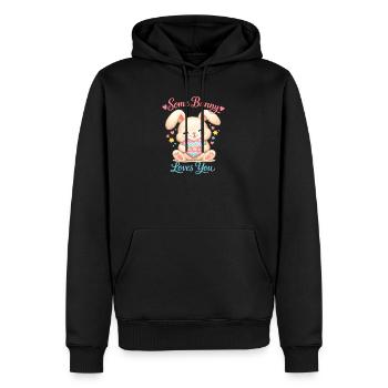 Some Bunny loves you - Männer Premium Bio Hoodie - Schwarz - Vorne - Nico (187cm)