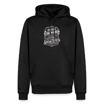 No quirks, special effects - Men’s Premium Organic Hoodie - black - Front - Nico (187cm)