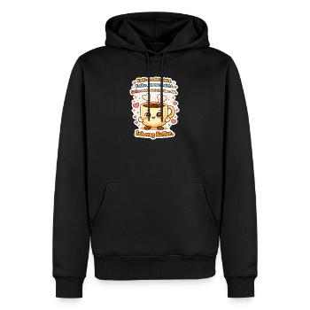 Ich Mag Kaffee Redet Nicht Becher - Männer Premium Bio Hoodie - Schwarz - Vorne - Nico (187cm)