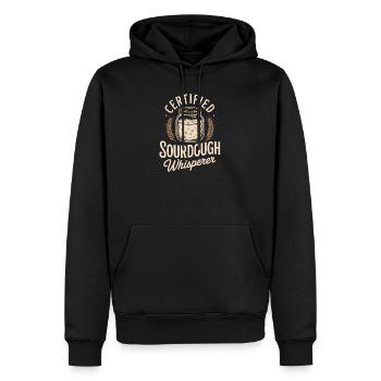 Certified Sourdough Whisperer - Men’s Premium Organic Hoodie - black - Front - Nico (187cm)