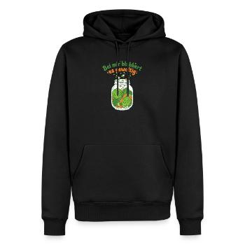 Pot Mason de légumes de fermentation bouillonnant - Sweat à capuche Premium bio Homme - noir - Devant - Nico (187cm)